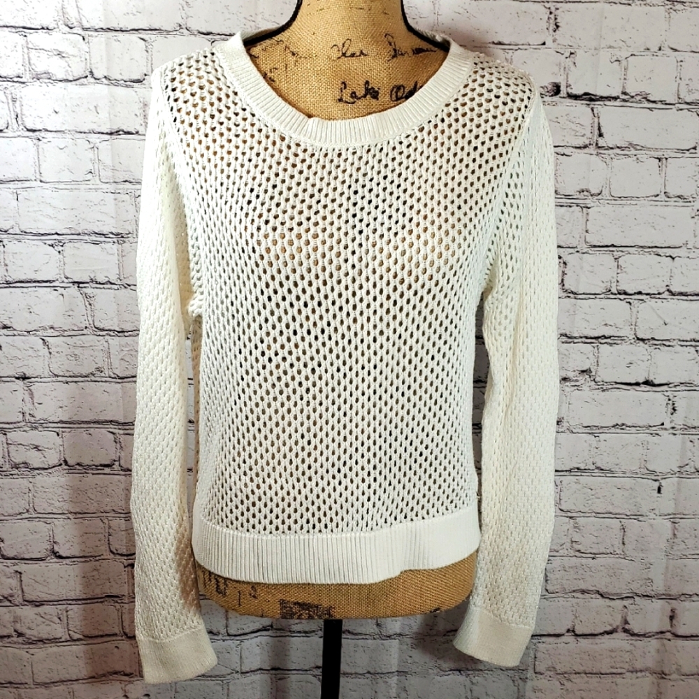 MICHAEL Michael Kors White Crew Neck Sweater Size M